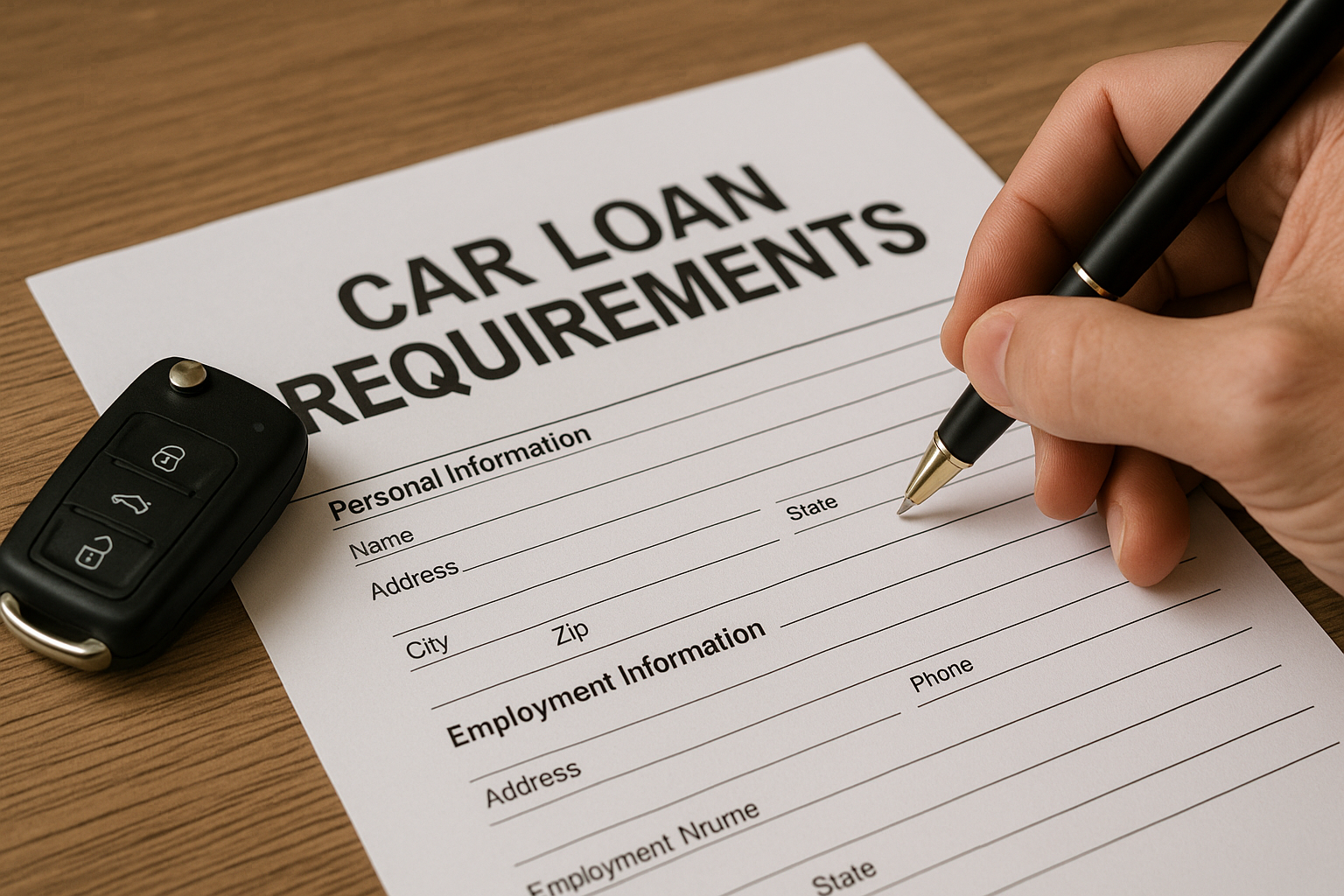 loan requirements for car