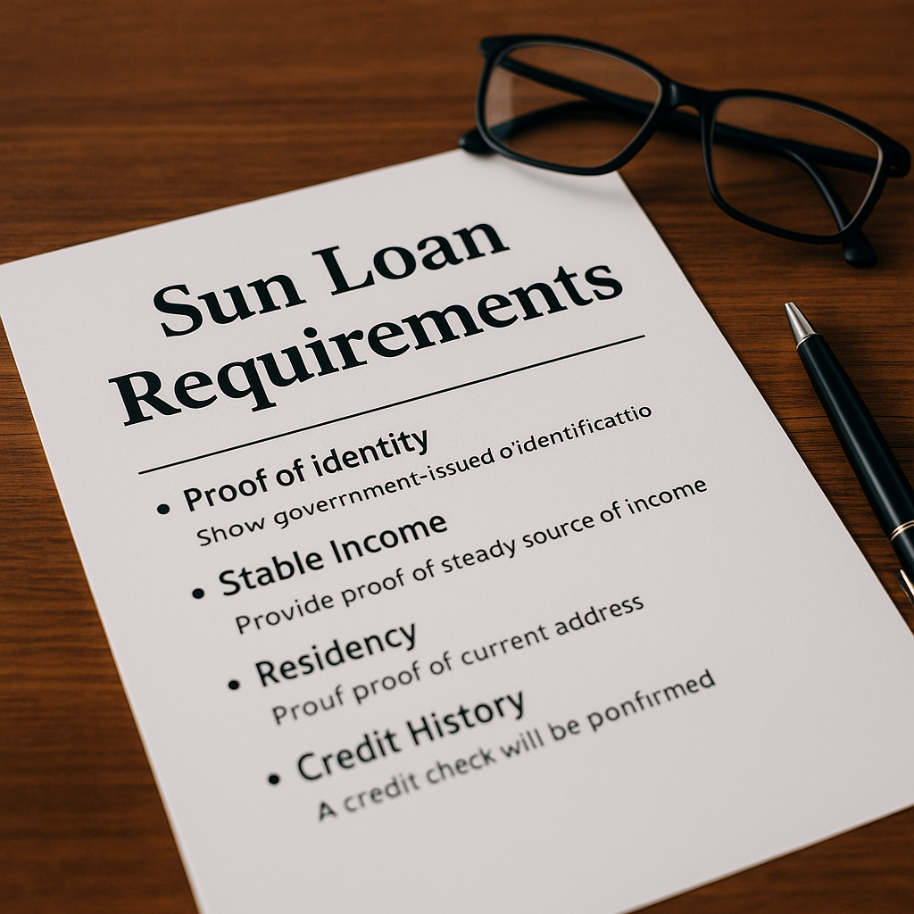 Sun loan requirements