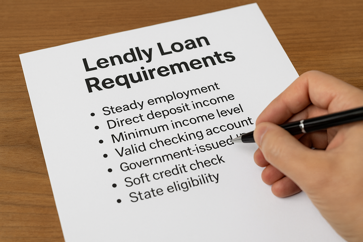 Lendly loan requirements